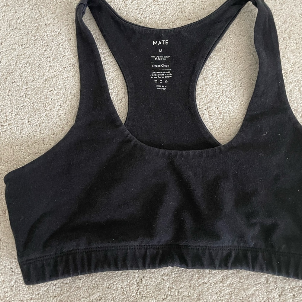 Mate the label Black Racerback Bralette - Comfortable Everyday Support